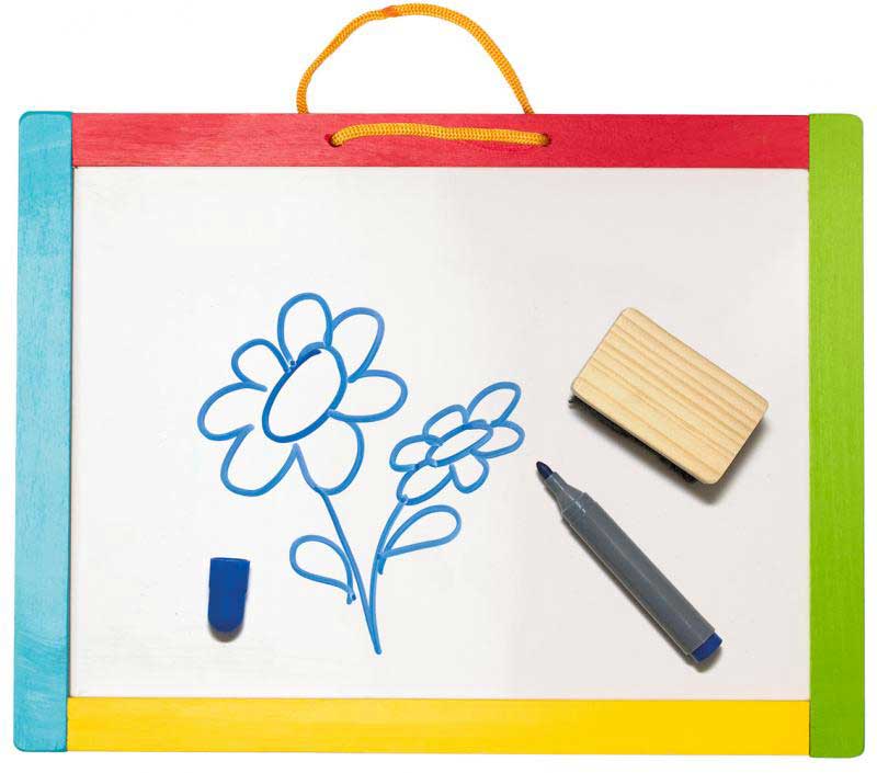 Magnetna dvostrana tabla za crtanje, sa kredama brojevima i slovima Woodyland 90637 - dodatni pogled