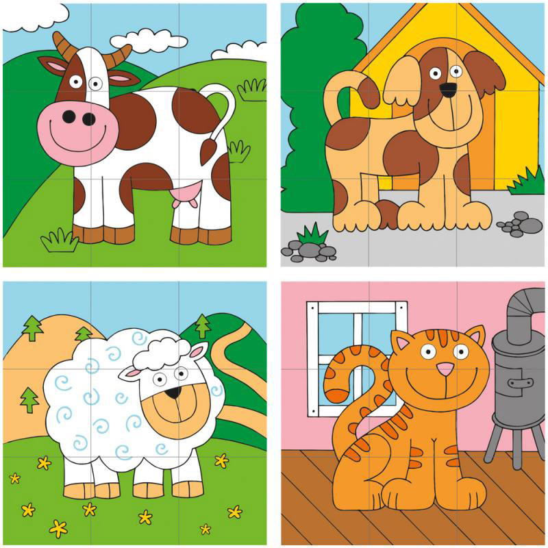 Drvena slagalica kocke na štapićima Životinje Woodyland 93055 - dodatni pogled