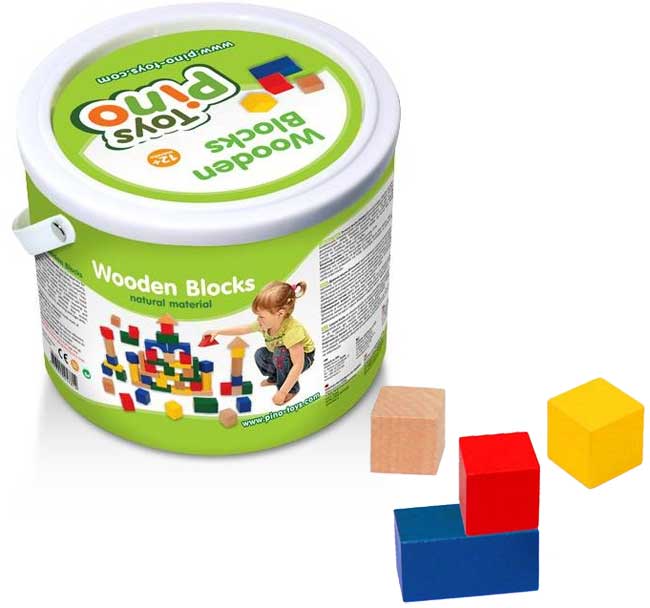 Pino Toys Drvene kocke Blokovi 50 komada - dodatni pogled