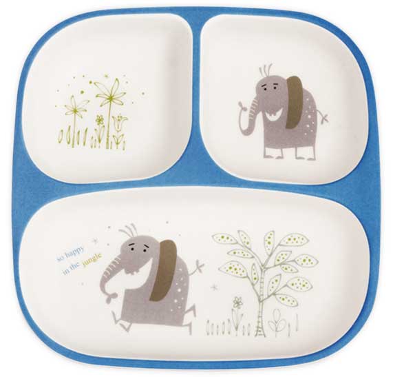 BigBamBoo Dečije činije sa pregradama Happy Jungle Set 2 komada - dodatni pogled