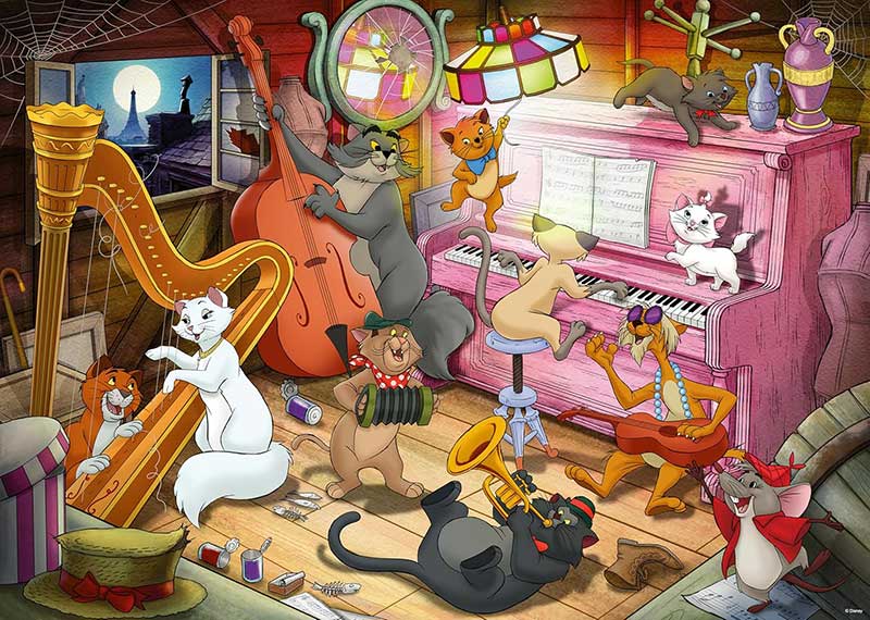 Puzzle slagalica 1000 delova Mačke iz visokog društva Disney Collestors Edition Ravensburger 12000753 - dodatni pogled