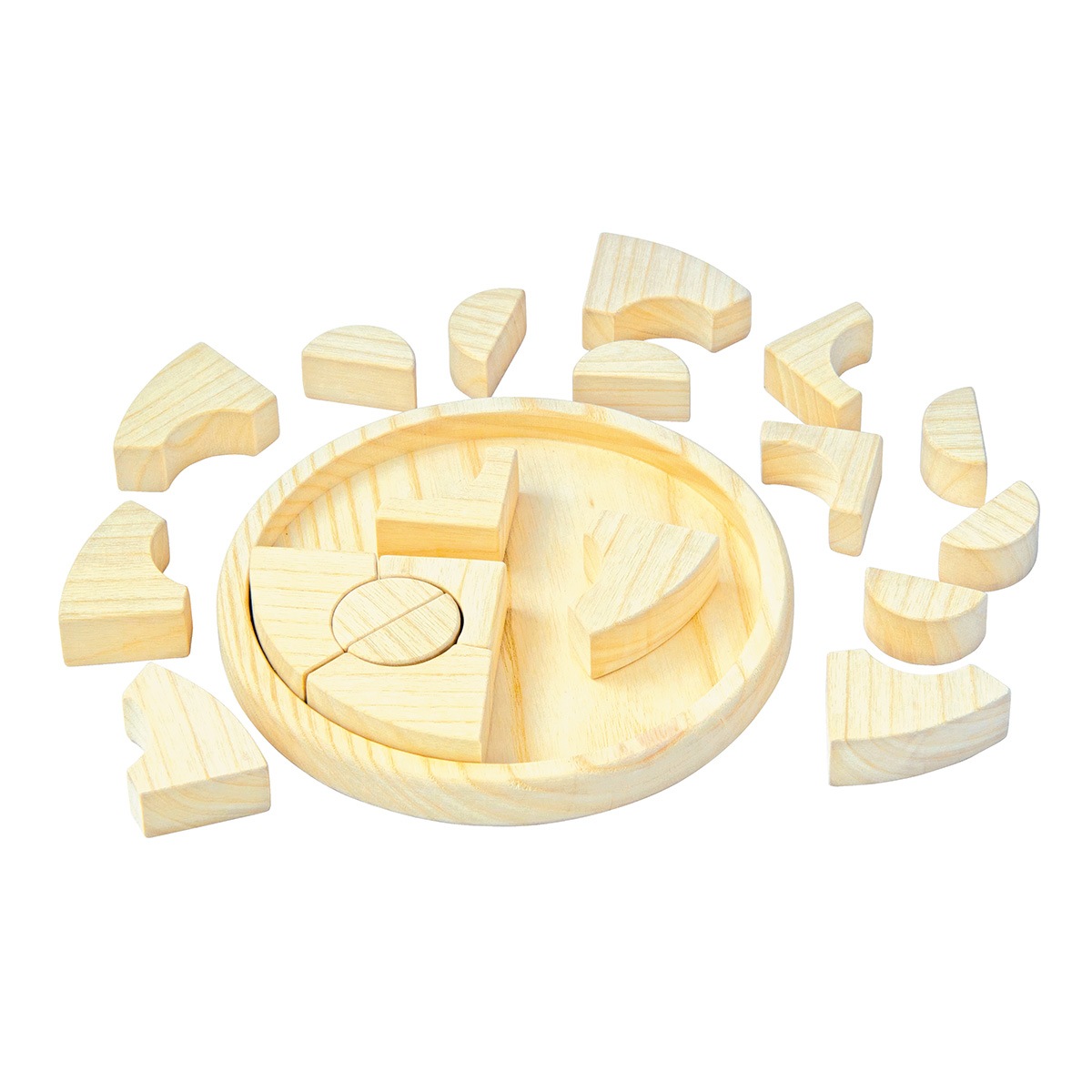 PIKA PAU Drvena igračka Okrugla slagalica - dodatni pogled