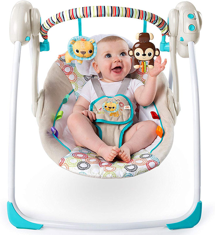 Bright Starts Ljuljaška za bebe Petite Jungle 11134 - dodatni pogled