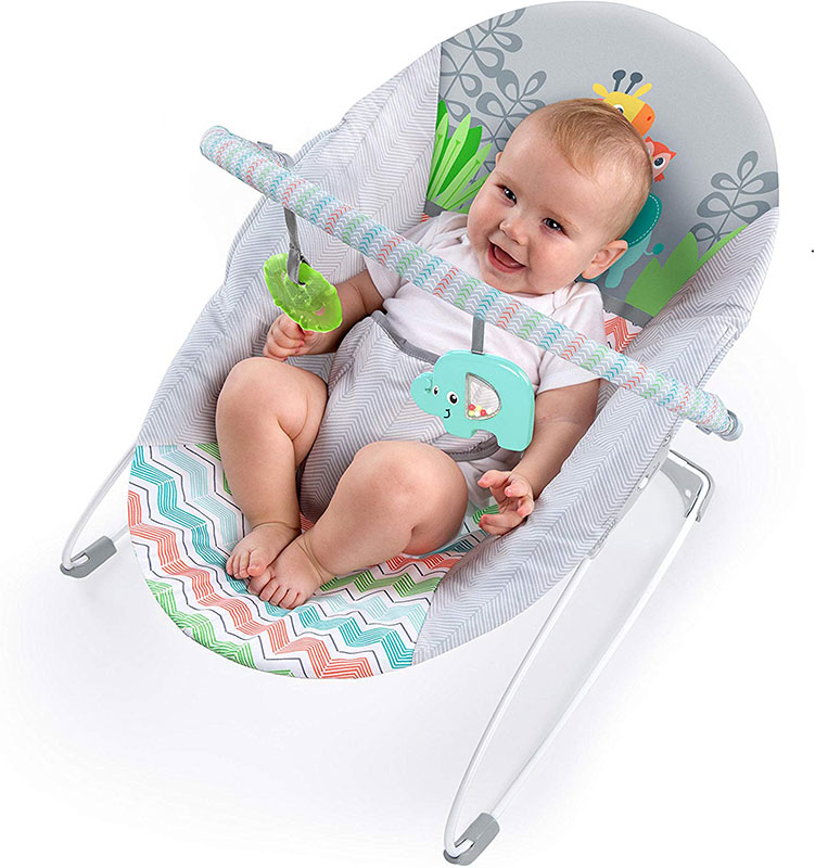Bright Starts Bebi ležaljka sa vibracijom Giggle And See Safari 11480 - dodatni pogled