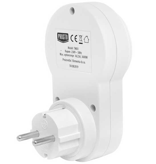 Digitalni vremenski prekidač Tajmer 3680W TM01 - dodatni pogled