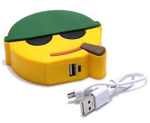Power Bank Eksterna baterija 2200 mAh Emoji Cool Yellow - dodatni pogled