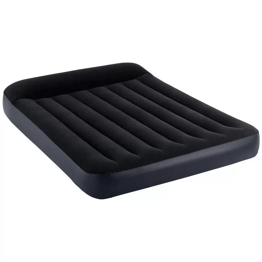Intex 64148 Dura-Beam Standard Classic Krevet Na Naduvavanje 137x191x25 cm Sa Električnom Pumpom i Uzglavljem