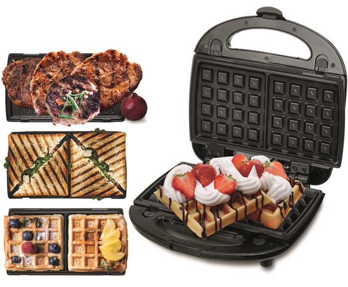 Aparat sa izmenjivim pločama za različite kolače i sendviče Camry CR3024 - dodatni pogled