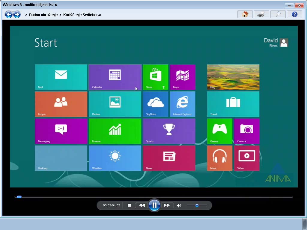 Multimedijalni kurs - Windows 8 - dodatni pogled