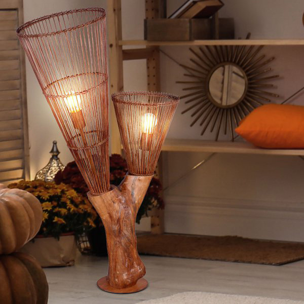 Globo podna lampa 25800 drvo-natur 2XE27 - dodatni pogled