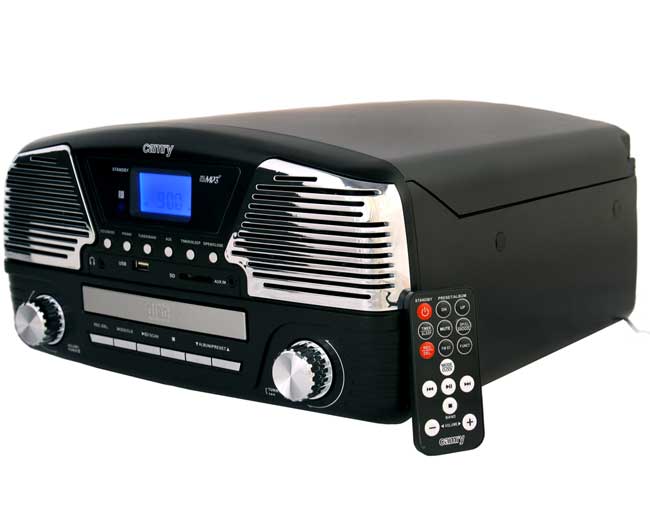 Gramofon sa SD/MMC USB i CD plejerom Camry CR 1134 B - dodatni pogled