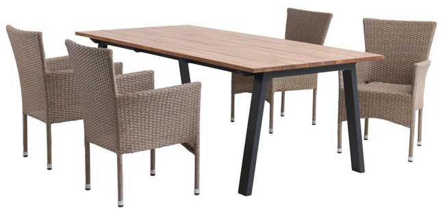 Baštenska garnitura Highland Sto i četiri stolice - dodatni pogled