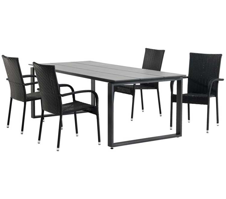 Baštenska garnitura Sierra Sto i četiri stolice - dodatni pogled