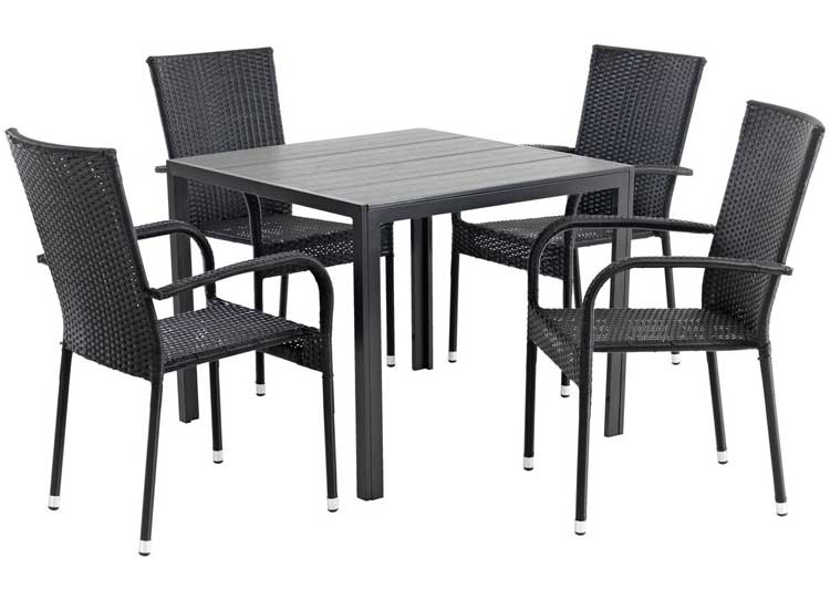 Baštenska garnitura Cotter Sto i četiri stolice - dodatni pogled