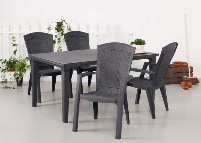 Baštenska stolica Minnesota Grafit - dodatni pogled