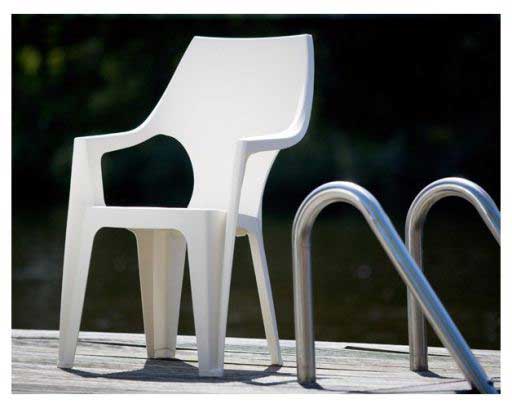 Baštenska stolica Dante Highback Krem - dodatni pogled