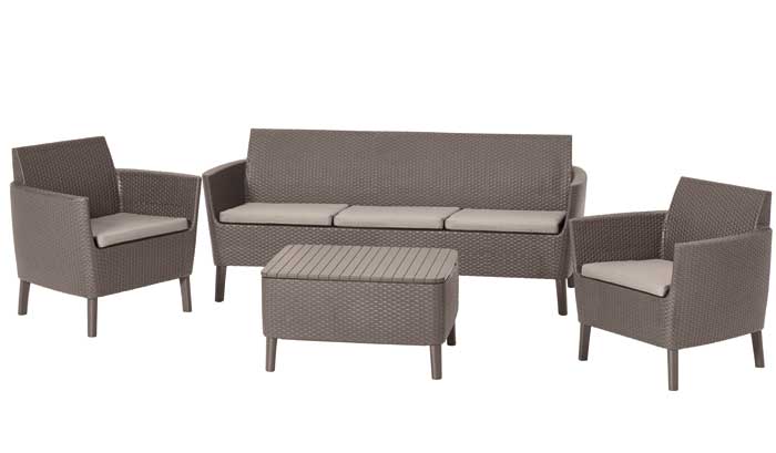 Baštenska garnitura Salemo 3 seater Cappuccino Trosed Dve stolice Stočić - dodatni pogled