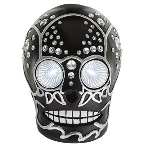 Globo solarna lampa crno-srebrna lobanja - dodatni pogled