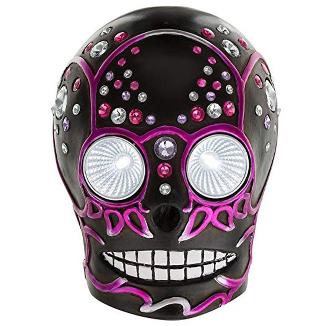 Globo solarna lampa crno-ljubičasta lobanja - dodatni pogled