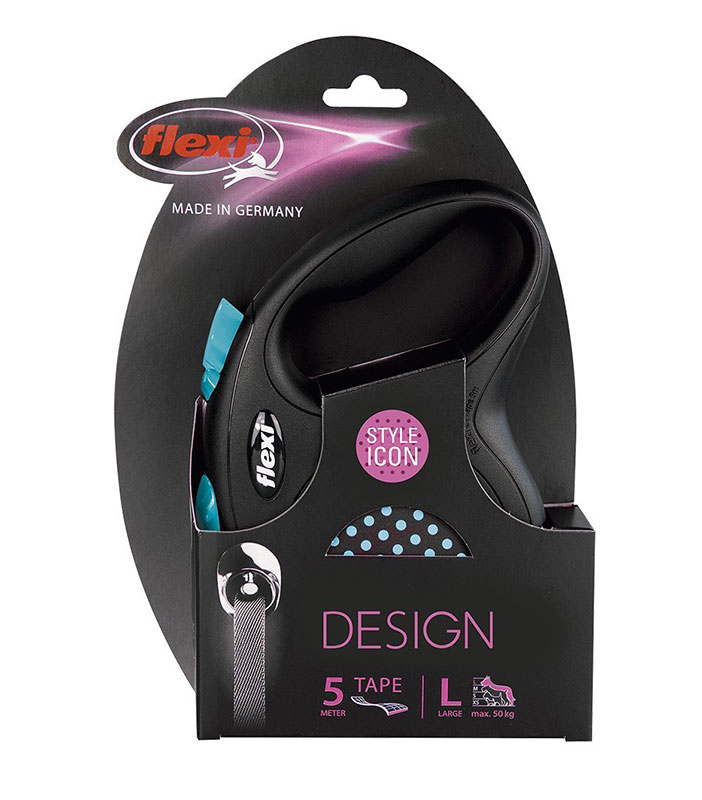 Flexi Povodac za pse Design L Tape 5m Blue - dodatni pogled