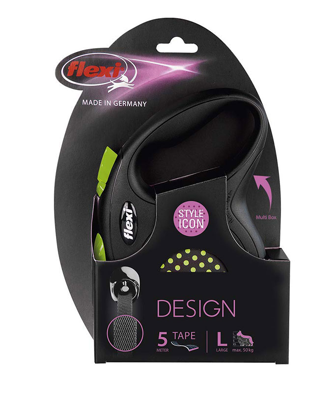 Flexi Povodac za pse Design L Tape 5m Green - dodatni pogled