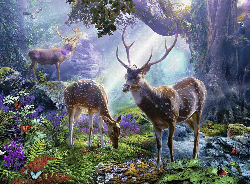 Ravensburger Puzzle 500 delova -  Jeleni u divljini 14828 - dodatni pogled