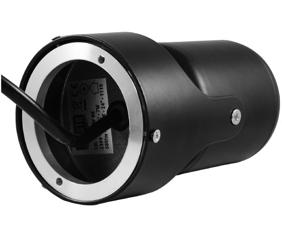 Nagibna LED lampa 220V 7W LDL-NS7-7/W-BK - dodatni pogled