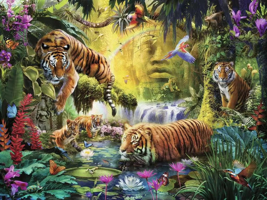 Puzzle Slagalica 1500 Smireni tigrovi Ravensburger