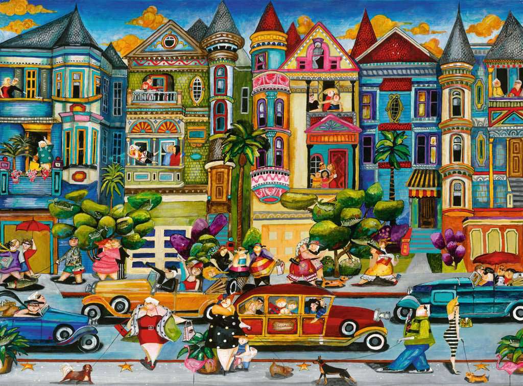 Puzzle Slagalica 1500 delova The Painted Ladies u San Francisku Ravensburger 16261 - dodatni pogled