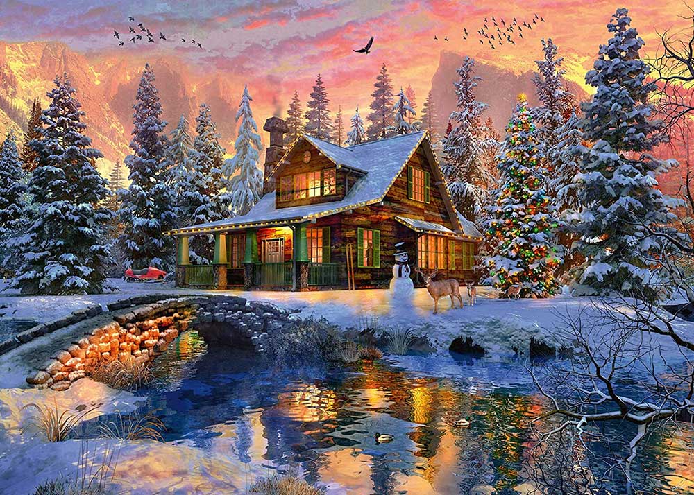 Puzzle Slagalica 1000 delova Beli Božić Ravensburger 19796 - dodatni pogled