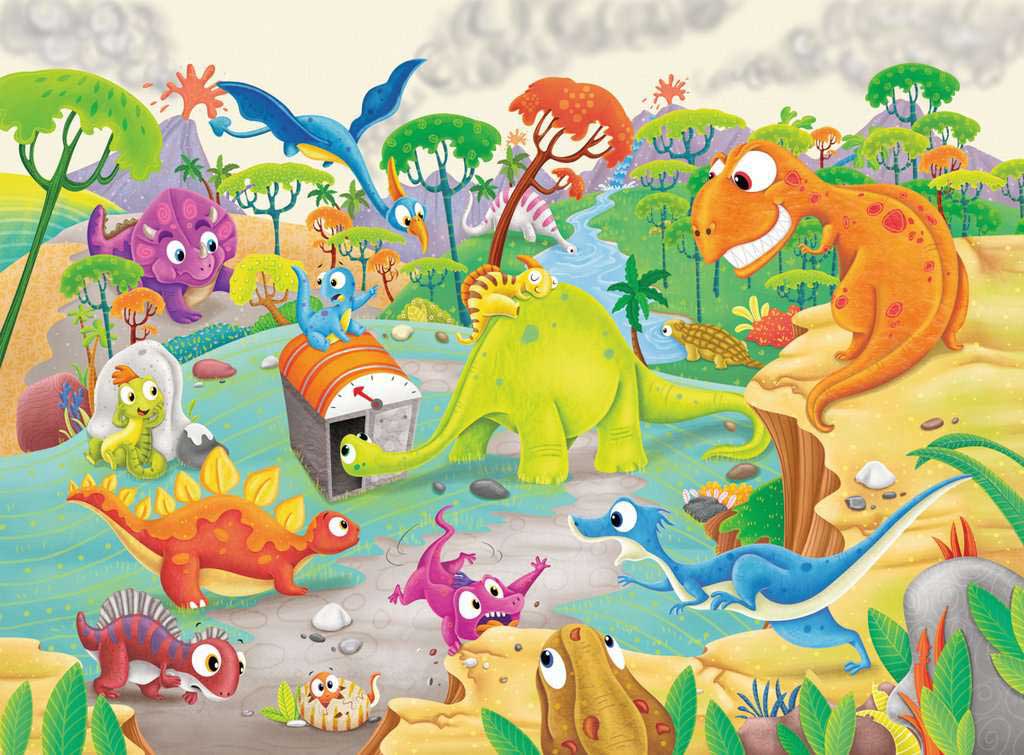 Puzzle 60 delova Dinosaurusi putuju kroz vreme Ravensburger 09516 - dodatni pogled
