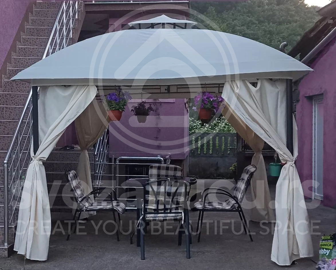 Paviljon Dome 3x3 m sa bočnim zavesama - dodatni pogled