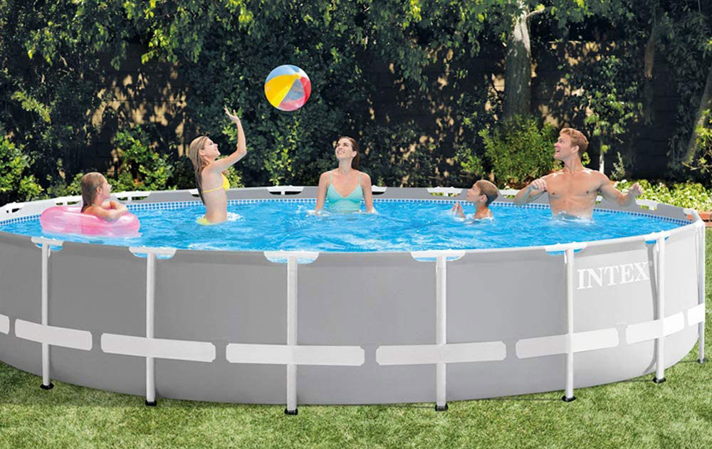 INTEX 26756 BAZEN PRISM FRAME 610 x 132 cm Sa Merdevinama, Pumpom, Pokrivkom i Podlogom - dodatni pogled