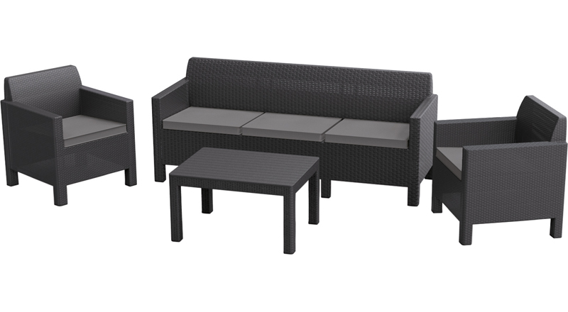 Baštenski set Orlando 3 Seater Graphitte - dodatni pogled