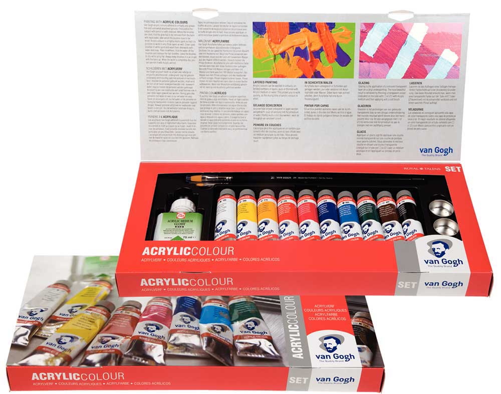 Akrilne boje Komplet 10x40ml sa priborom Van Gogh Royal Talens 699006 - dodatni pogled