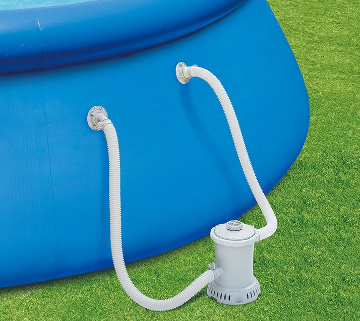 Bazen na naduvavanje sa filter pumpom i merdevinama 366x91cm Polygroup Summer Waves Quick Set - dodatni pogled