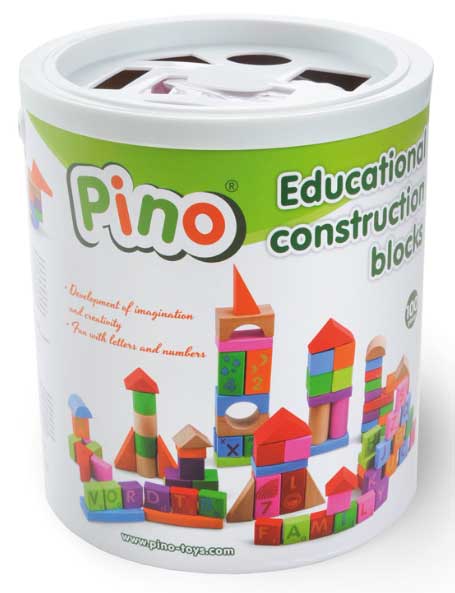 Pino Toys Edukativne kocke 100 komada 8477 - dodatni pogled