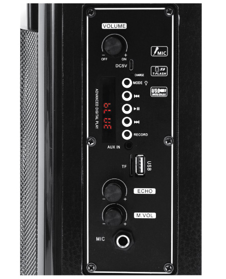 Prenosni multimedijalni Bluetooth zvučnik sa LED osvetljenjem  - dodatni pogled