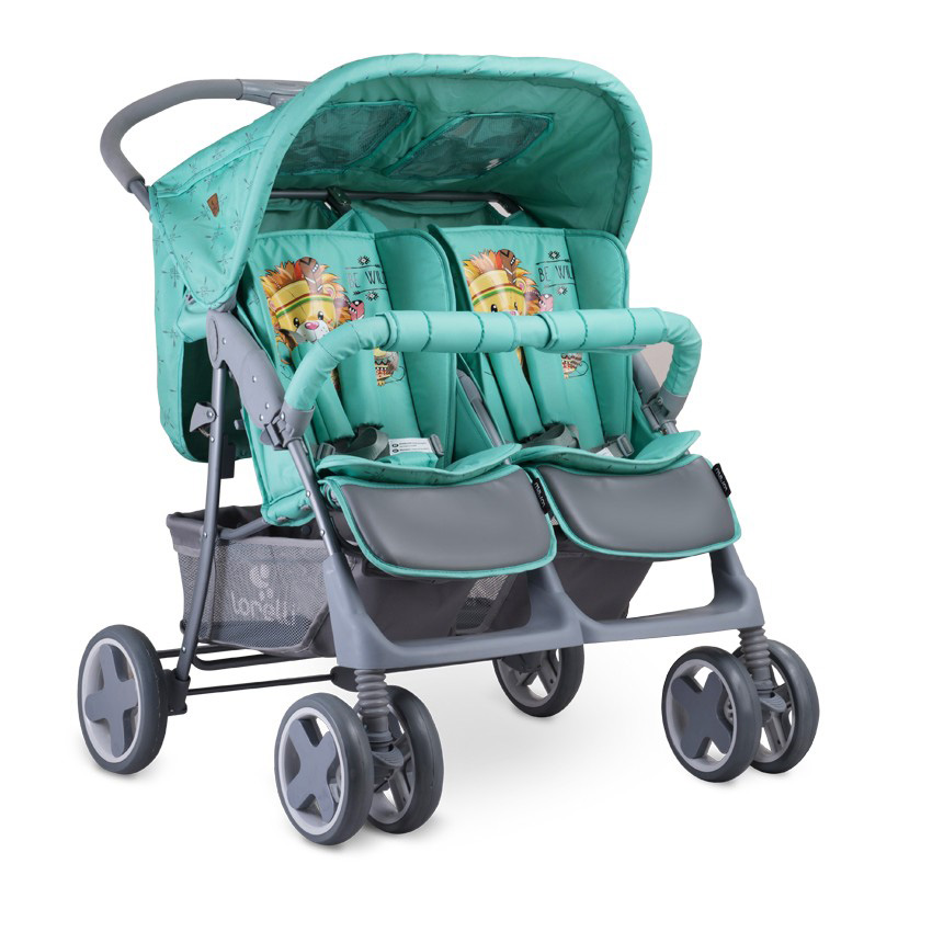 LORELLI Kolica za blizance TWIN Green Indians + torba za mamu - dodatni pogled