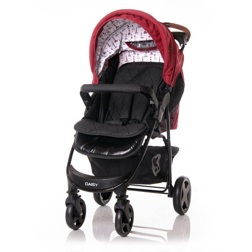 LORELLI Kolica za bebe DAISY sa zimskom navlakom Red Black Lighthouse - dodatni pogled