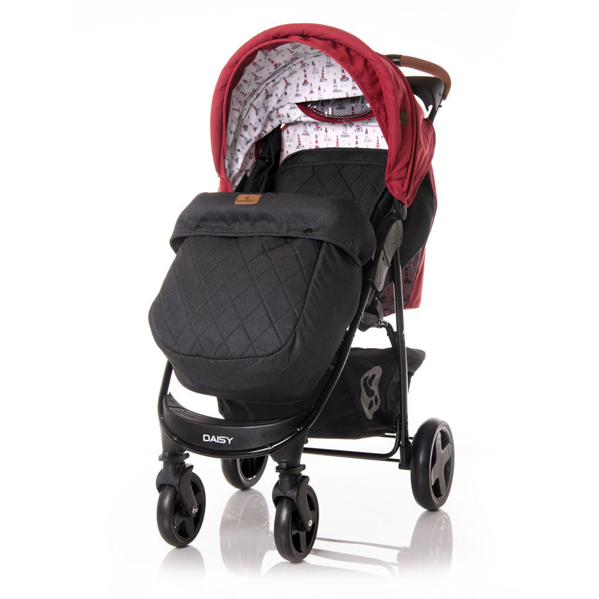 LORELLI Kolica za bebe DAISY Set - Red Black Lighthouse - dodatni pogled