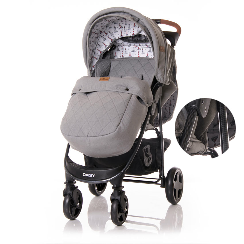 LORELLI Kolica za bebe DAISY Set - Dark Grey Lighthouse - dodatni pogled