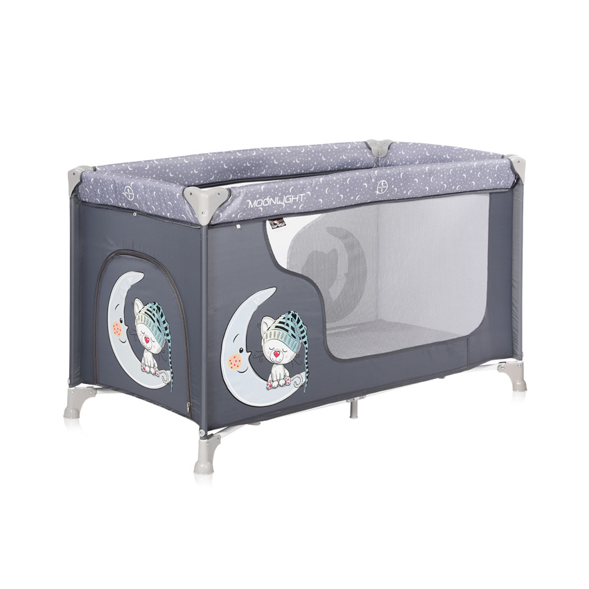 LORELLI Prenosivi krevetac Krevet torba MOONLIGHT 1 nivo Grey Cute Moon 10080392070 - dodatni pogled