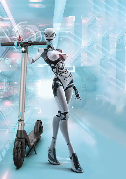 Električni trotinet Ring RX8 Silver - dodatni pogled