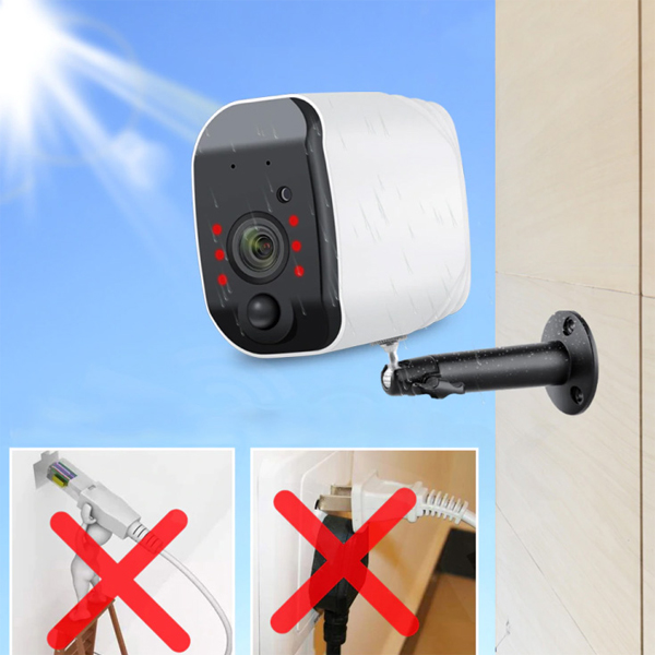 IP Wi-Fi smart kamera sa punjivom baterijom - dodatni pogled