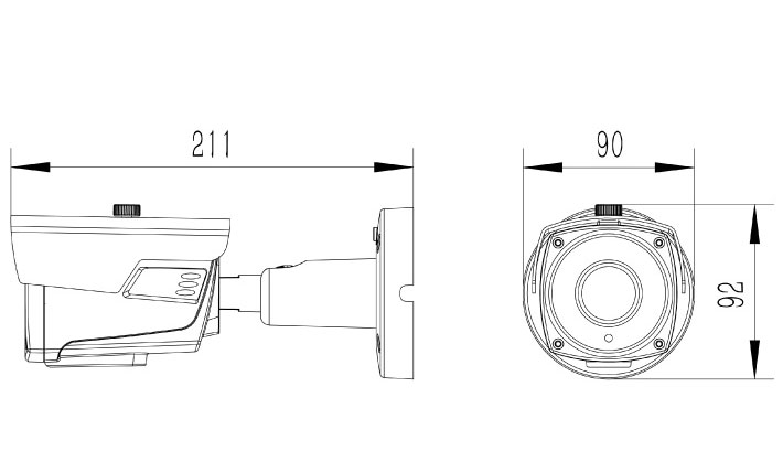 IP kamera za video nadzor 5 MP POE KIP-500BQ60 Varifocal - dodatni pogled