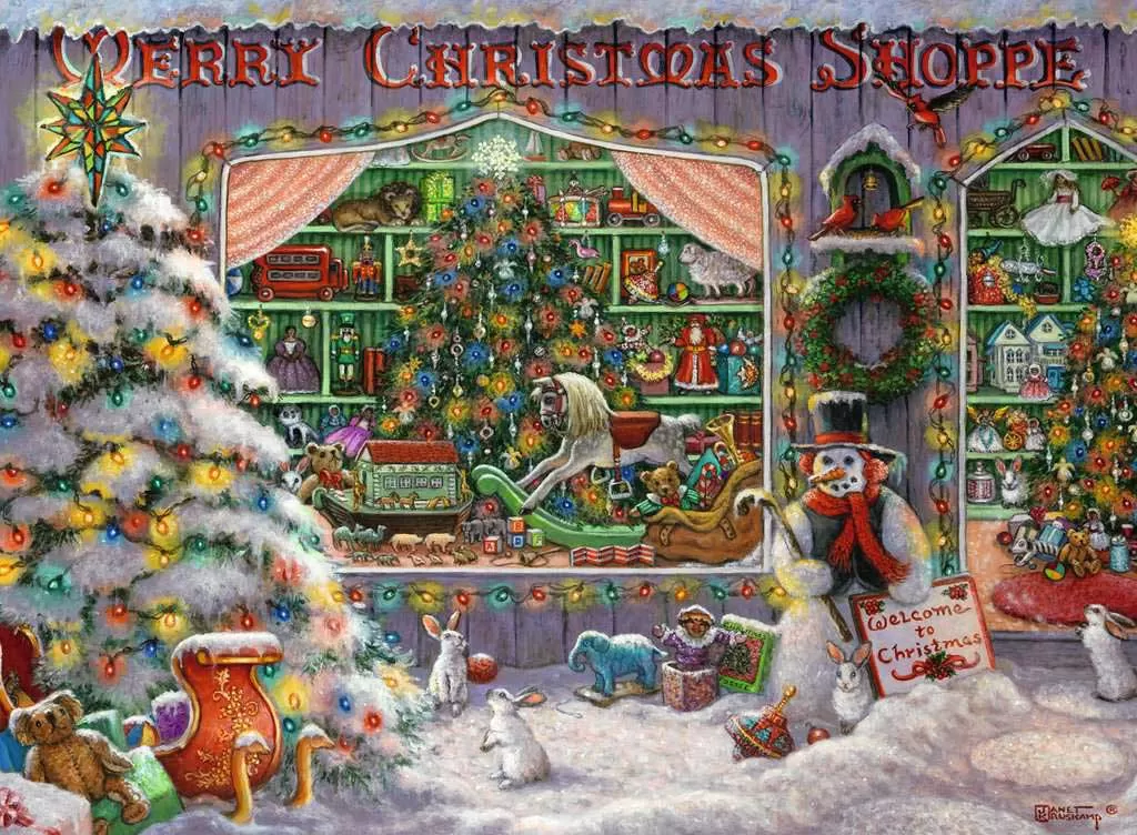 Puzzle 500 delova Božićna prodavnica Ravensburger 16534