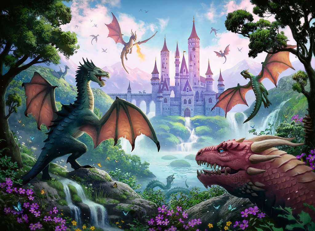 Puzzle 300 delova Zmajevo prokletstvo Ravensburger 13356 - dodatni pogled