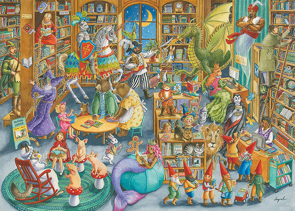 Ravensburger Puzzle 1000 delova - Ponoć u biblioteci 16455 - dodatni pogled