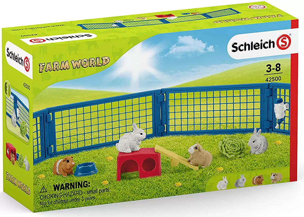 Schleich Figure Domaće životinje - Kućica za zeca i morsko prase 42500